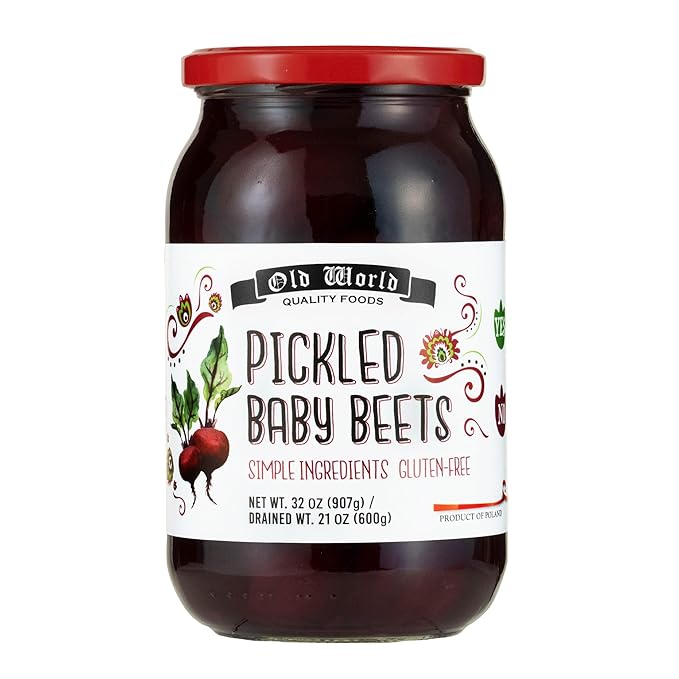 Old World Quality Foods Pickled Veggie Variety Pack ??3 Jars (1 Beets, 1 Mushrooms, 1 German Salad) ??All Natural & Gluten-Free (Mixed 3-Pack (1 of Each Flavor))