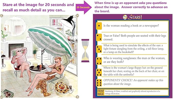 Stare - Fun Game of Visual Recall Where Quirky Image Cards Challenge Players' Minds ??Classic for Adult & Family Game Night