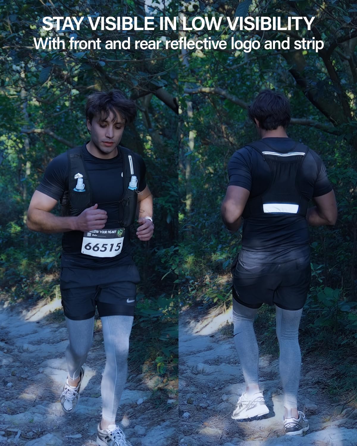 Zelvot Running Vest for Women Men, USA Original Patent, Adjustable Chest Straps Running Hydration