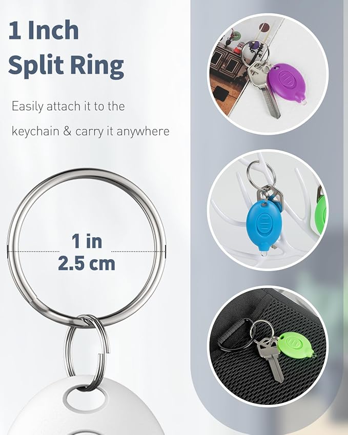 Uniclife 5 Pack LED Keychain Flashlight Mini LED Keychain Light 12 Lumen Portable Ultra Bright Battery Powered Key Ring Torch for Outdoor Camping Hiking and Emergency Lighting, 5 Colors of Shells