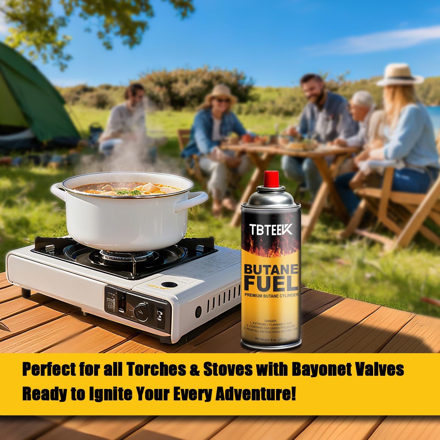 TBTEEK Butane Fuel Canister for Camping Stove, Hot Pot, Emergency Use