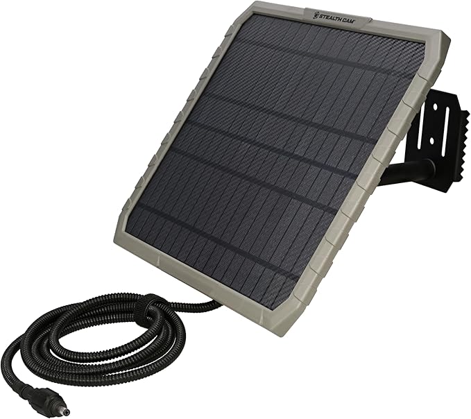 Stealth Cam 10IN Solar Panel 10,000MAH/ for use with Stealth Cam and Other Cellular Trail Cameras with 12V DC Jack