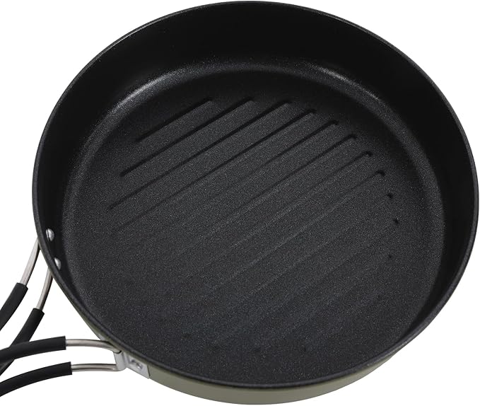 Camping Cookware Set, Camping Cooking Set,304 Stainless Steel Camping Pots &Frying Pan Set,Campfire Cooking Equipment with Storage Bag for Camping,Household, Hiking, Beach Trips
