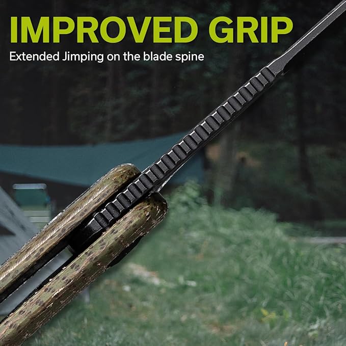 CIVIVI Caetus Pocket Knife for Men,Flipper Knife with 3.48" 14C28N Steel Blade Burlap Micarta Handle, Folding Knife with Liner Lock for Ideal Gift C21025C-3