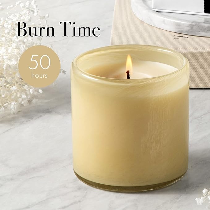LAFCO New York Classic Candle, Chamomile Lavender - 6.5 oz - 50-Hour Burn Time - Reusable, Hand