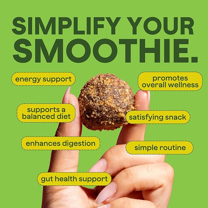 The Bomb Co. Blender Bomb, Glow Getter, Superfood Smoothie Supplement, Smoothie Mix with Flax, Hemp, Irish Sea Moss, & Amino Acids for Hair & Skin Support, Gluten Free, High Fiber, 10 Servings