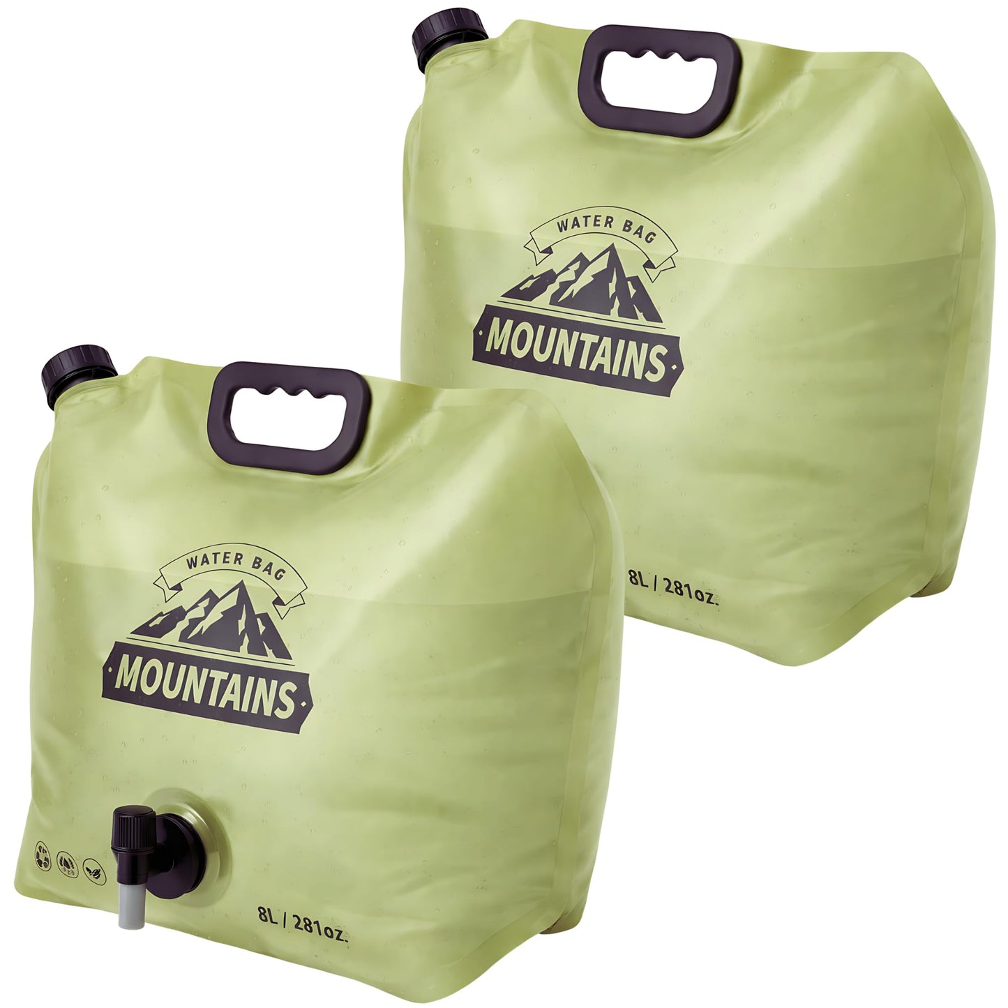 CoreMuse Camping Water Container 2 Gallon Collapsible Water Jug with Spout - Reusable Plastic