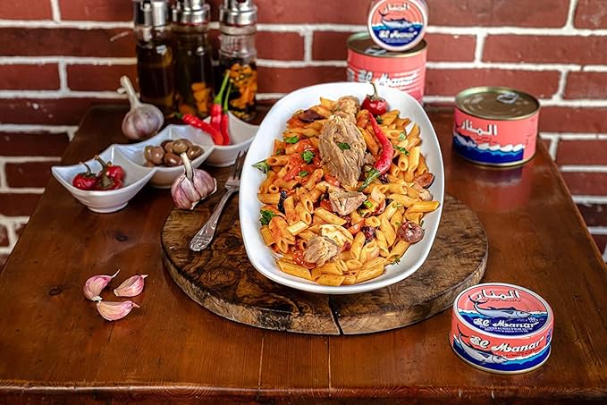 El Manar Solid Light Tuna in Olive Oil- 5.6 oz Pack of 3 - Canned Tuna Fish in Virgin Olive Oil ??Wild Caught Fresh Tuna in Oil - Non-GMO - Gluten Free Tuna