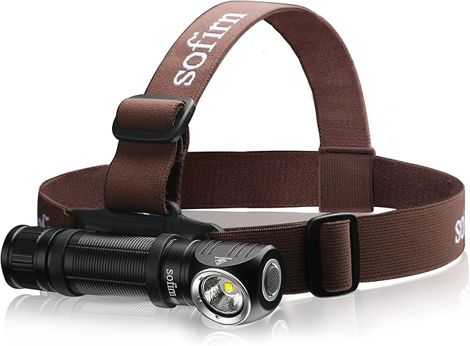 sofirn HS40 Rechargeable Headlamp 2000 Lumens, Super Bright Headlamp Flashlight with 6500k SST40 LED, IPX8 Water Resistance, Magnetic Tail Cap, Small Head Lamps to wear for Adult Camping Hking
