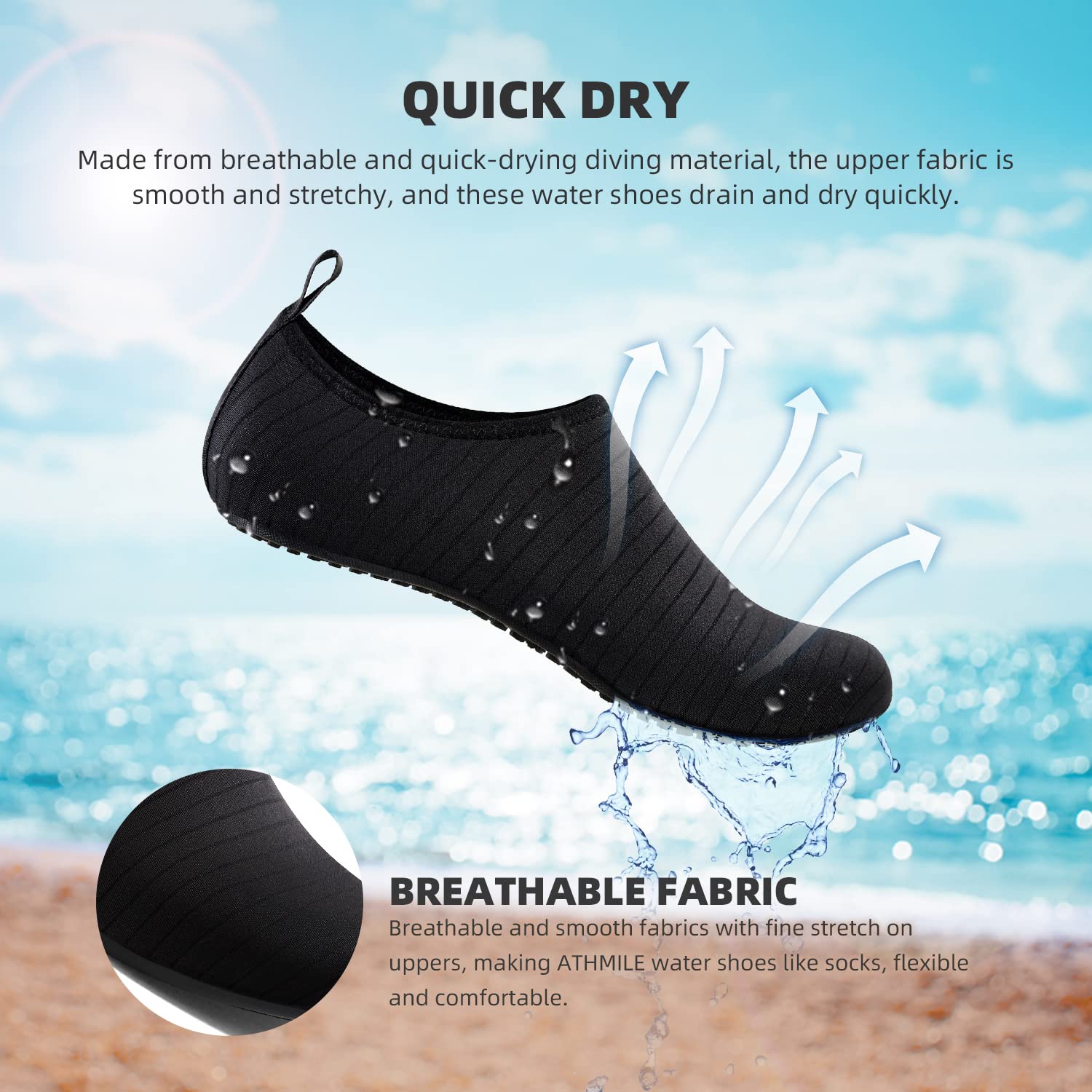 Water Shoes for Women Men Quick-Dry Aqua Socks Swim Beach Barefoot Yoga Exercise Wear Sport