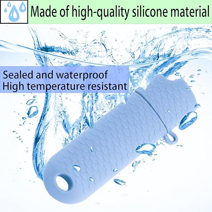 Waterproof Lighter Case Cover Holder for BIC Regular Lighters Sleeve Type J6 Outdoor Survival Multipurpose Seal Lighter Pouchfor Hiking and Camping (Light Blue, 2)
