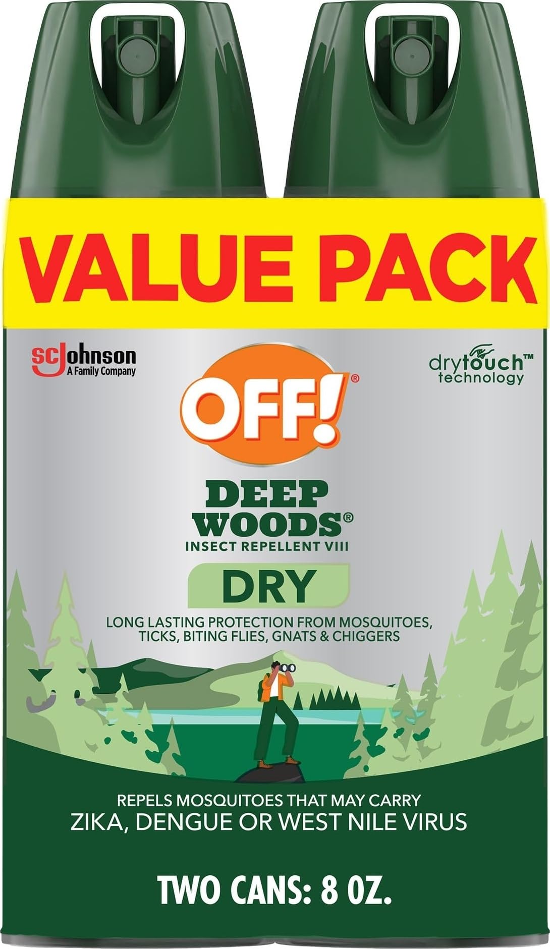 OFF! Deep Woods Insect Repellent Aerosol, Dry, Non-Greasy Formula, Bug Spray with Long Lasting