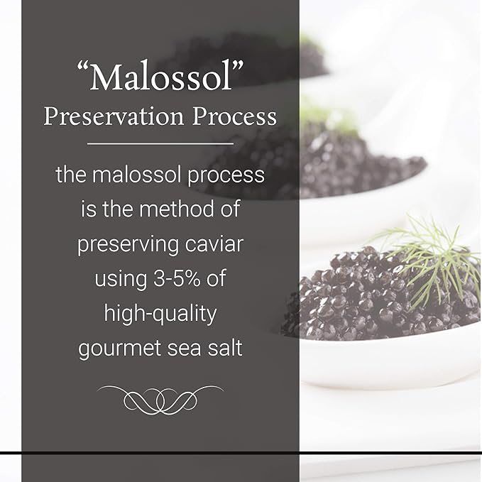 OVERNIGHT SHIPPING - OLMA American Paddlefish Black Caviar - Medium Grey Pearls, Smooth Flavor - 3.5 oz / 100 g