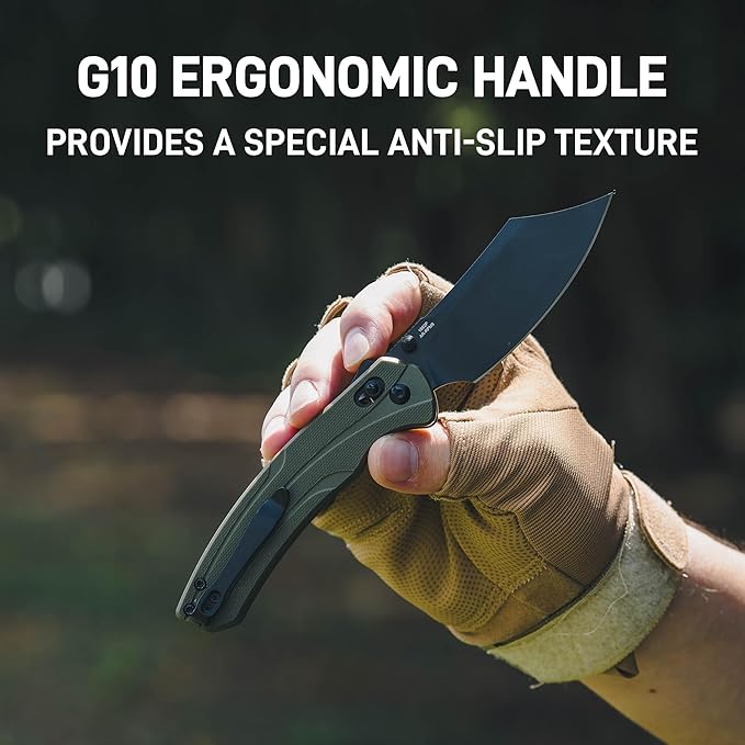 ARTISANCUTLERY Simoon Folding Knife, 3.47" AR-RPM9 Steel Blade G10 Handle Pocket Knife with Recoil Lock V2, EDC Knives for Men Women Camping Hiking(ATZ-1882 Black)