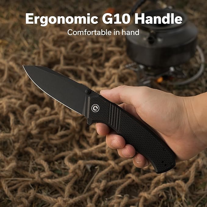 CIVIVI Placoid Pocket Knife for EDC, Folding Knife with 3.67" 14C28N Blade G-10 Handle For Men Women Gift C23079-1