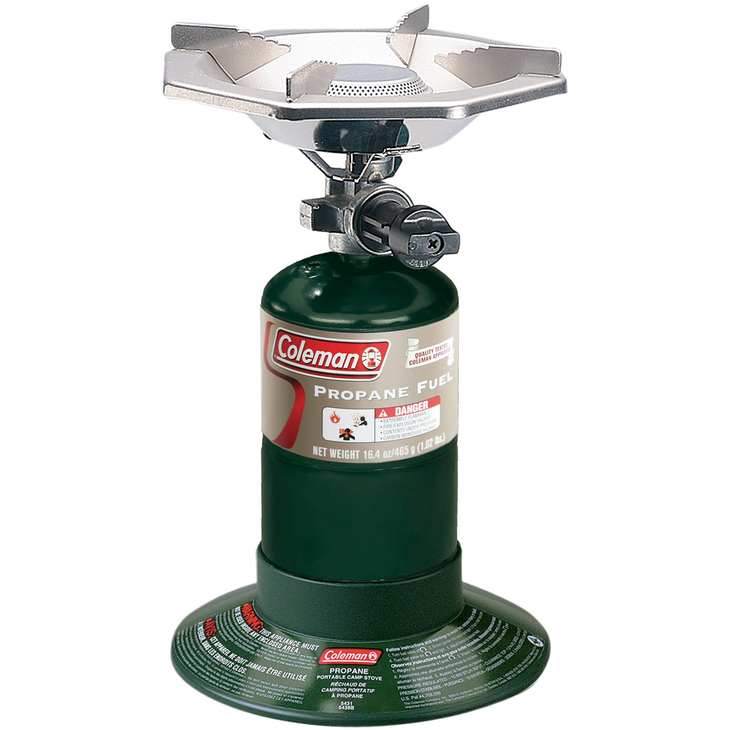 Coleman BottleTop Propane Stove with Adjustable Burner, Portable Camping/Backpacking Cooker with