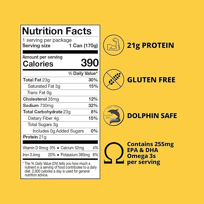 Kitchen & Love Wild Caught Tuna with Quinoa & Chickpeas in Olive Oil, 6 oz (Pack of 8)