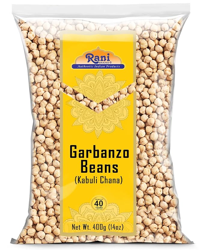 Rani Garbanzo Beans (Kabuli Chana) 14oz (400g) ~ All Natural | Vegan | Gluten Friendly | NON-GMO | Kosher | Indian Origin