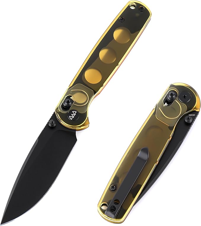 Folding Pocket Knife, Survival Knife Tactical Hunting Knife,3.23??Sharp Folding Blade with Ultem Handle Pocket Clip,EDC Knives for Hunting Camping Survival Outdoor Fishing Hiking
