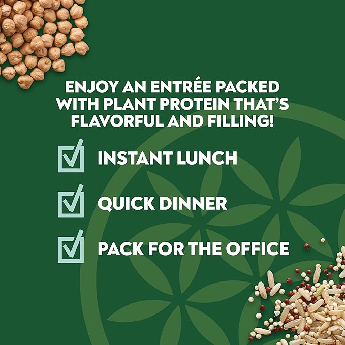 SEEDS OF CHANGE Organic Protein Bowl Garden Pesto, Prepared Entrée, Microwave in 90 Seconds, 9 oz (Pack of 6)