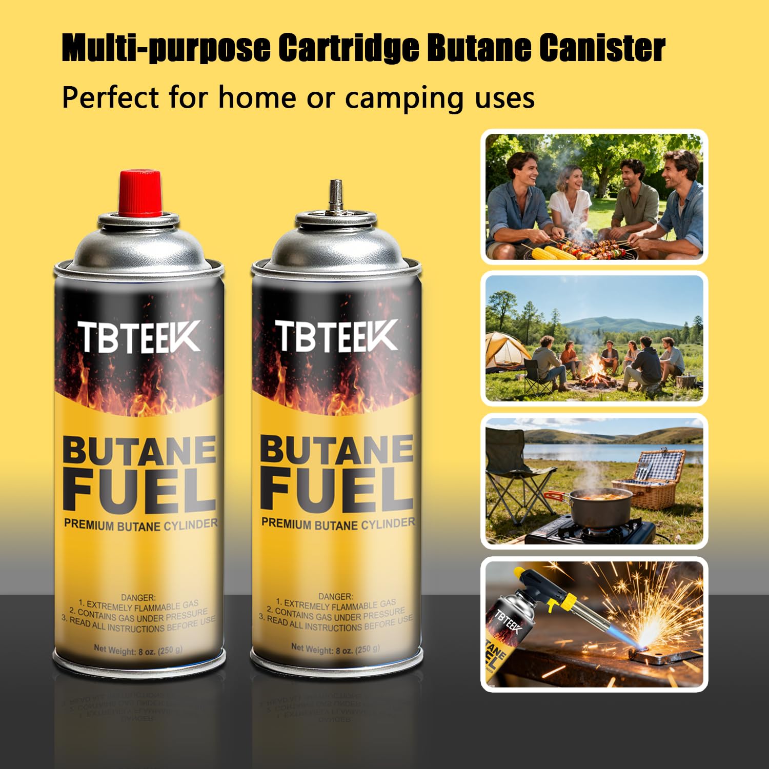 TBTEEK Butane Fuel Canister for Camping Stove, Hot Pot, Emergency Use