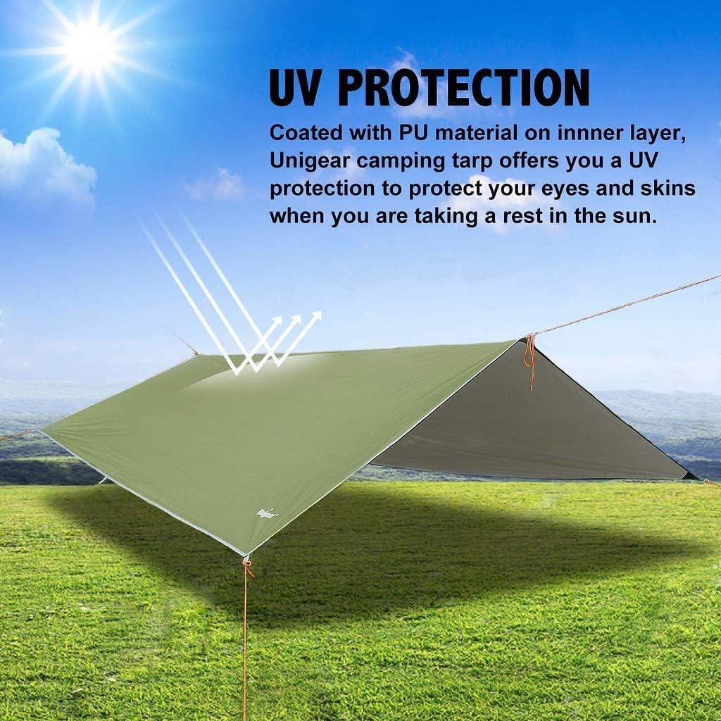 Unigear Hammock Rain Fly Waterproof Camping Tent Tarp for Backpacking