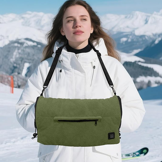 MDSTOP Heated Hand Warmer Pouch, Hand Warmers Rechargeable, Portable Electric Heated Hand Muff, Heated Gloves for Women, Men, Kids, Hunting,Fishing,Camping,Golf & Xmas Gifts（No-Battery）