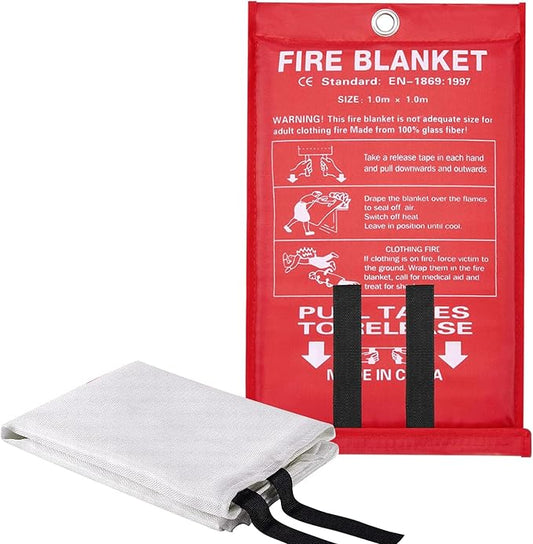 Emergency Fire Blanket - 1 Pack, Fire Suppression Blanket for Home and Kitchen, 40??x 40?? Fiberglass Fire Blanket (1)