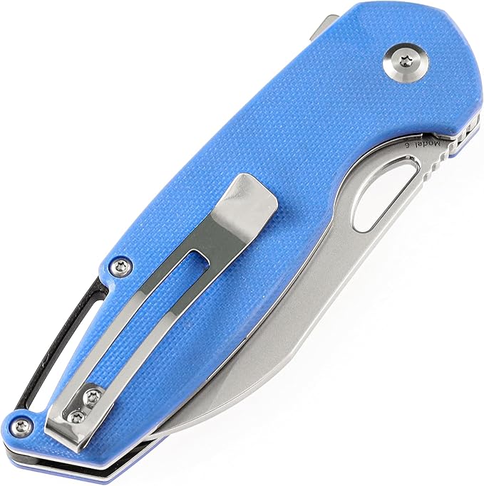 KANSEPT Model 6 Pocket Knives EDC Camping 3.1'' Bead Blasted 154CM Material with Blue G10 Handle Everyday Carry T1022A3