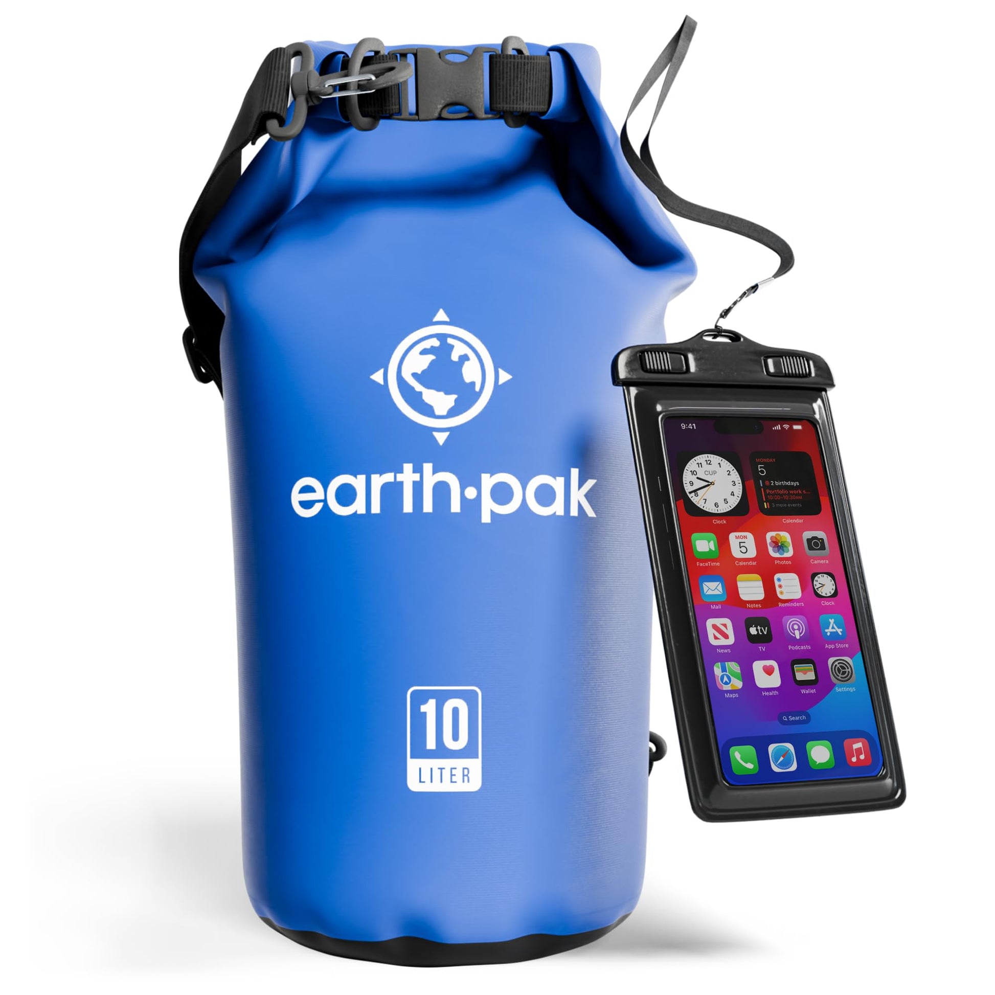 10L Waterproof Dry Bag Backpack - Marine Roll Top Dry Sack for Kayaking