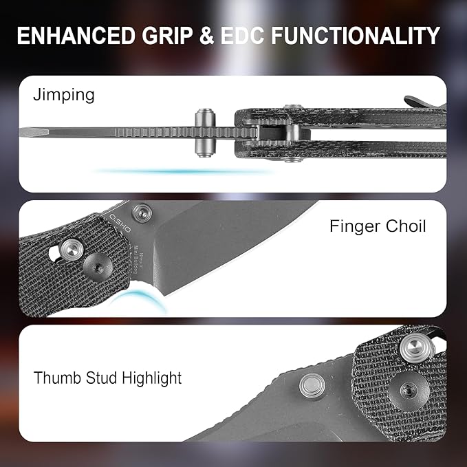 Kizer Mini Bulldog Pocket Knife, 2.5??Nitro V Sheepsfoot Blade Folding Knife, Micarta Handle Clutch Lock Small EDC Knife for Men Women Gift, Fishing Hiking Camping Hunting Knives V3672SA2