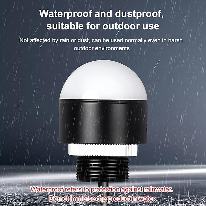 Industrial Warning Light with Buzzer, 12V Flashing Tower Signal Lamp, 3 Color Red Yellow Green Stack Light, 50mm Waterproof Alarm Indicator for Equipment Safety