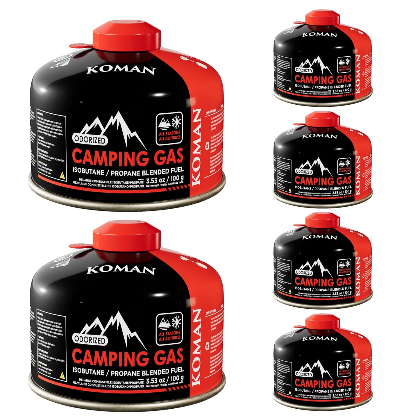 KOMAN Isobutane Fuel Canister Backpacking Stove Fuell Camping Isobutane Propane Fuel Canister 4
