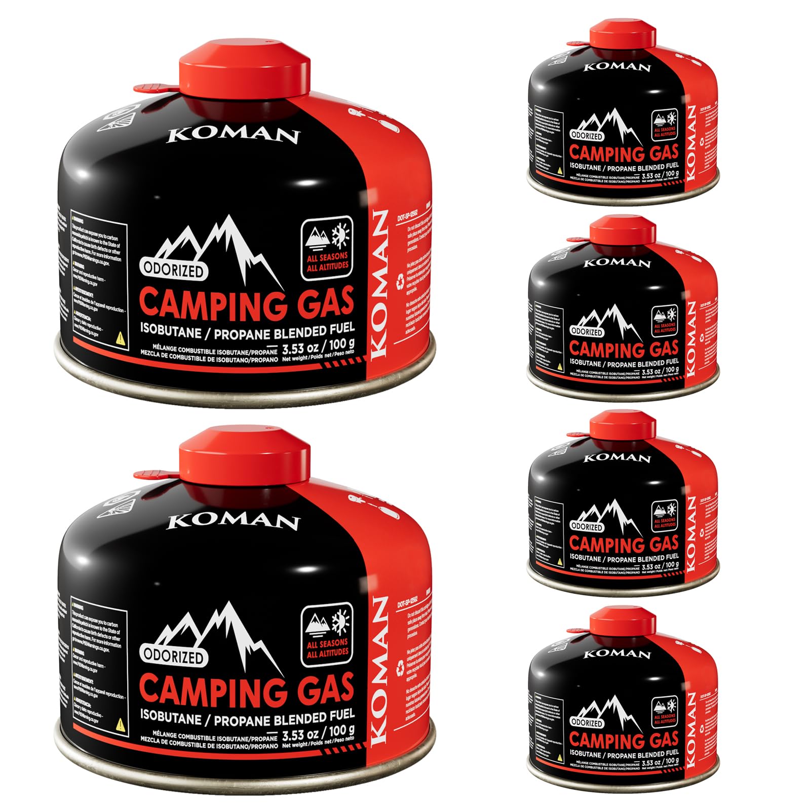 KOMAN Isobutane Fuel Canister Backpacking Stove Fuell Camping Isobutane Propane Fuel Canister 4