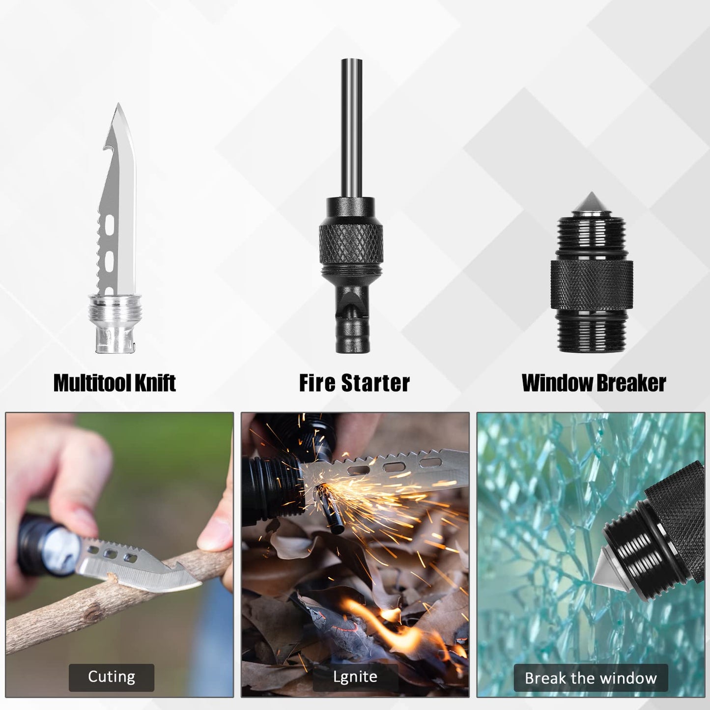 Suprock Survival Shovel High Carbon Steel Tactical Shovel Axe Folding Entrenching Tool Camping
