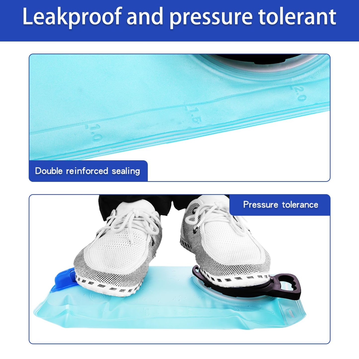 Hydration Bladder, 1.5L Water Bladder for Hiking Backpack Leak Proof Water Reservoir Storage, 1.5