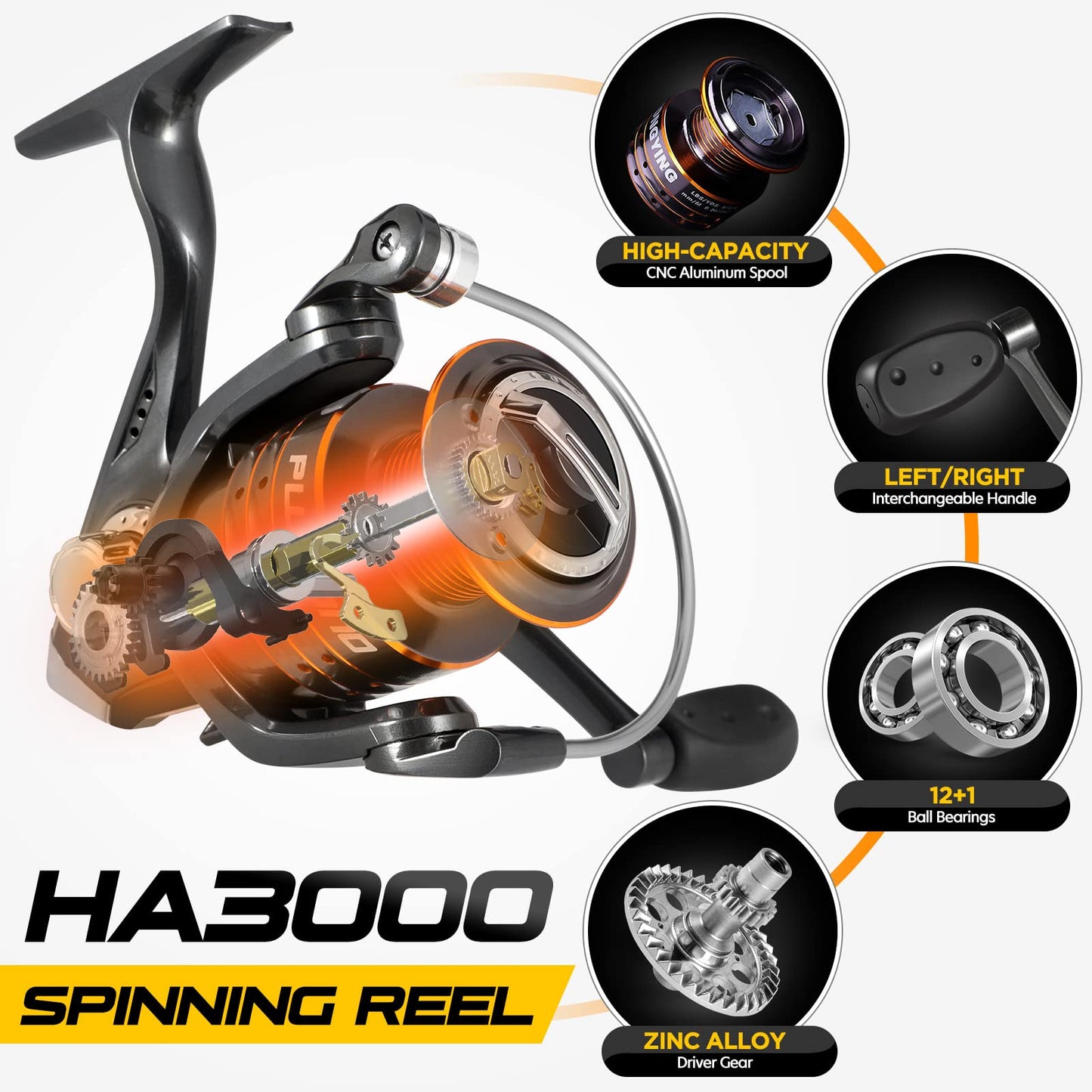 PLUSINNO Fishing Rod and Reel Combos Carbon Fiber Telescopic Fishing Rod with Reel Combo Sea