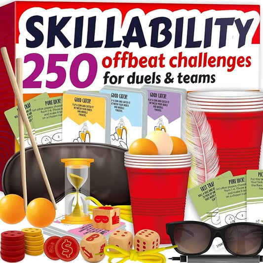 QUOKKA Party Games for Adults and Family - 250 Challenges I Fun Group or Family Activity with Teens, Kids, Friends - Great for Birthdays, Play Nights, Team Building Game for Work I 2-14 Playеrs