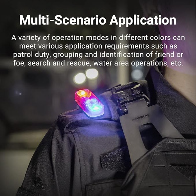 NEXTORCH UT41 Tactical Military Safety Light - Multi-Color Output Including IR - Solid & Beacon Modes - MOLLE & Universal Compatibility
