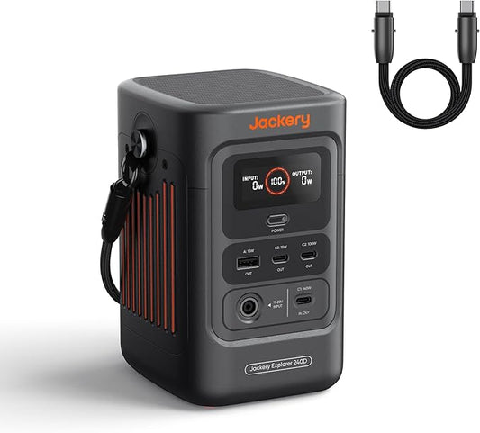 Jackery Explorer 240D Power Bank, 256Wh LiFePO4 Battery Portable Power Station, 200W DC Output, Charging Cable Included,1-Hour Fast Charging, Compact for Outdoor Camping, Travel, Emergencies