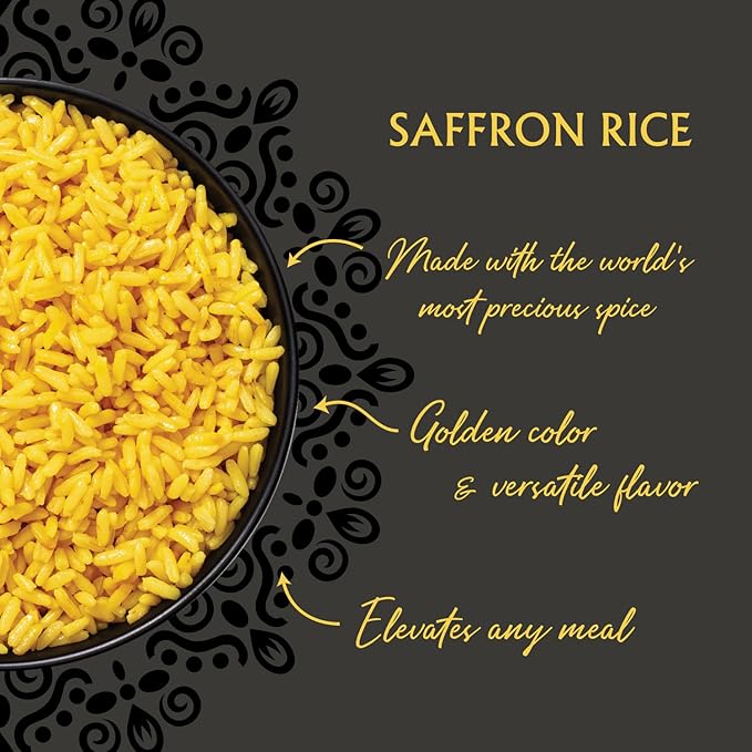 Mina Saffron Rice, Festive Rice, Pearl Couscous, Variety Pack of 6, Ready to Eat, Microwavable, Couscous Pearls, Side Dishes, Vegan Protein, Non-GMO, Kosher