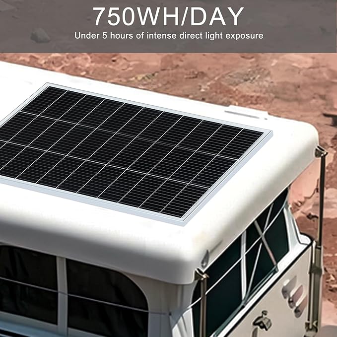 Solar Panel 300W 12V/24V, 2pcs 150W High-Efficiency Monocrystalline PV Module Power for Battery Boat Rvs Cabin and Other Off-Grid Applications (300W)