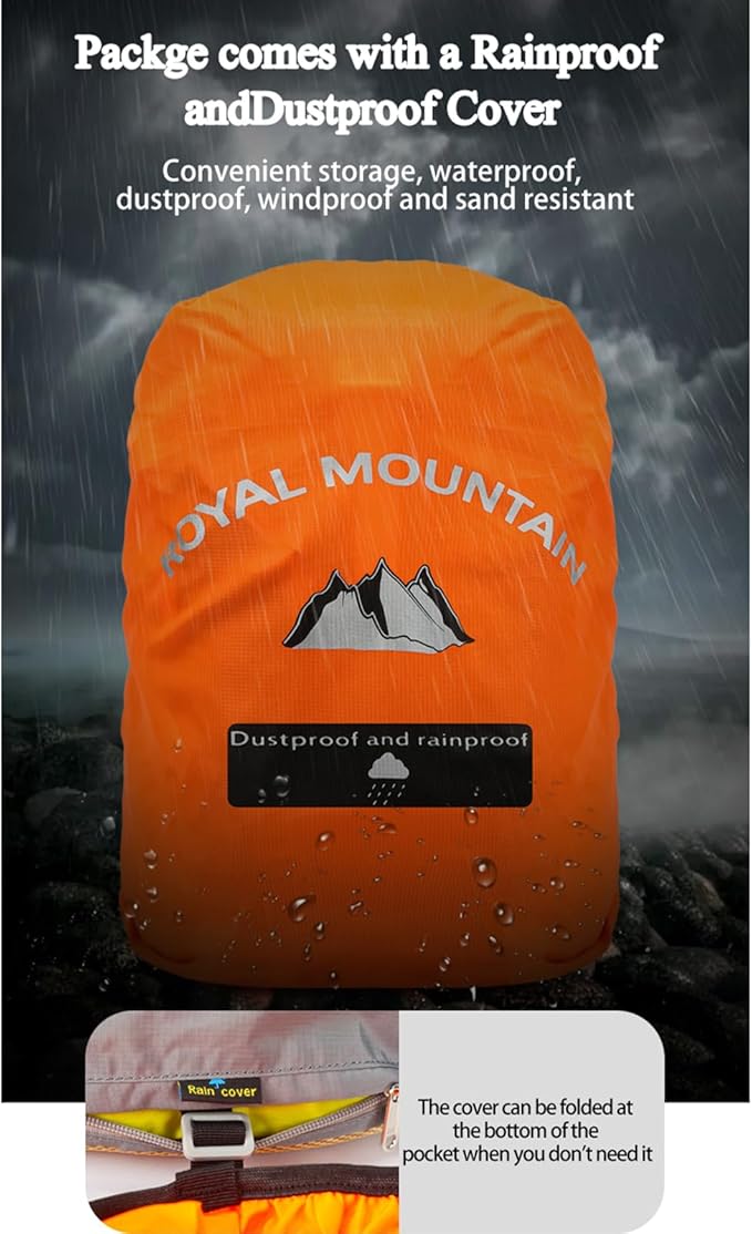 Small Hiking Backpack, 20L Lightweight Travel Backpacks For Men Women, Water Resistant Outdoor Day Pack, Ultralight Camping Daypack Backpacks, Durable Hiking Backpack Fit For Camping.(With Rain-cover)