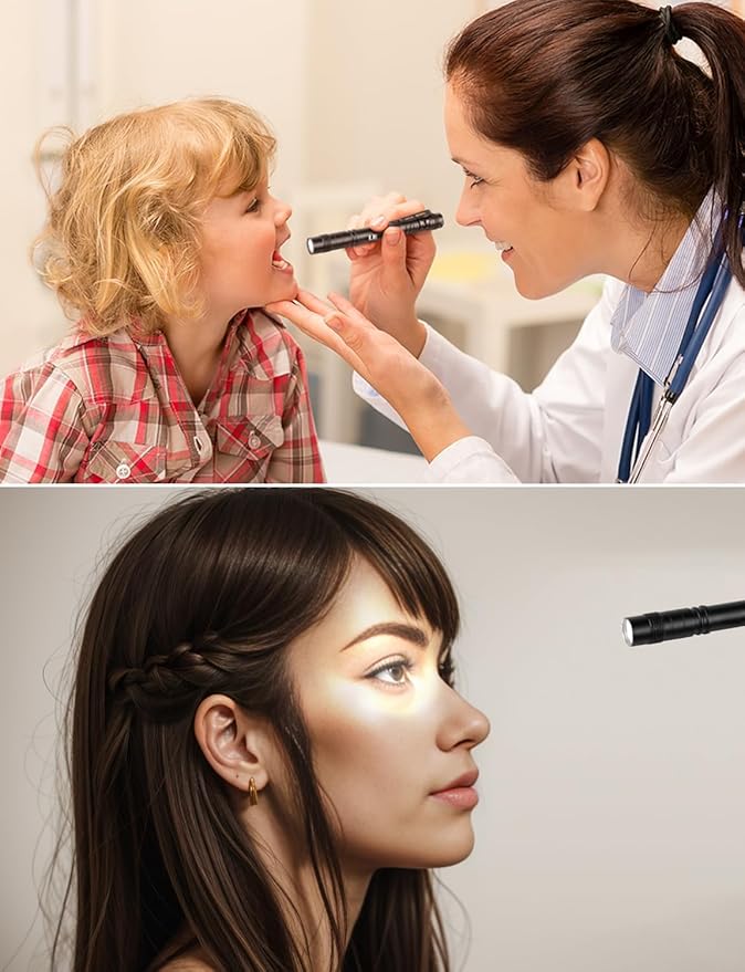 LE LED Pen Flashlights, Lightweight, Mini, Waterproof Pocket Flashlight with Clip, 2 Pack Small Flashlights for Inspection, Work, Emergency