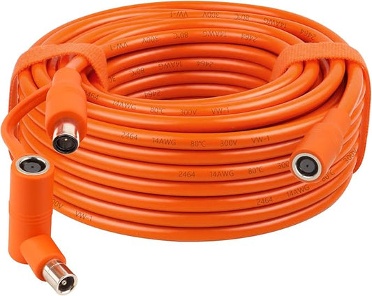 14AWG DC 8mm Extension Cable for Solar Panel 40FT,DC7909 Solar Panel Cable Female to Male with DC8020 Male Adapter Compatible with Aker,GZ Yeti,BLUETT,Jackery Portable Power Station - 40 Foot
