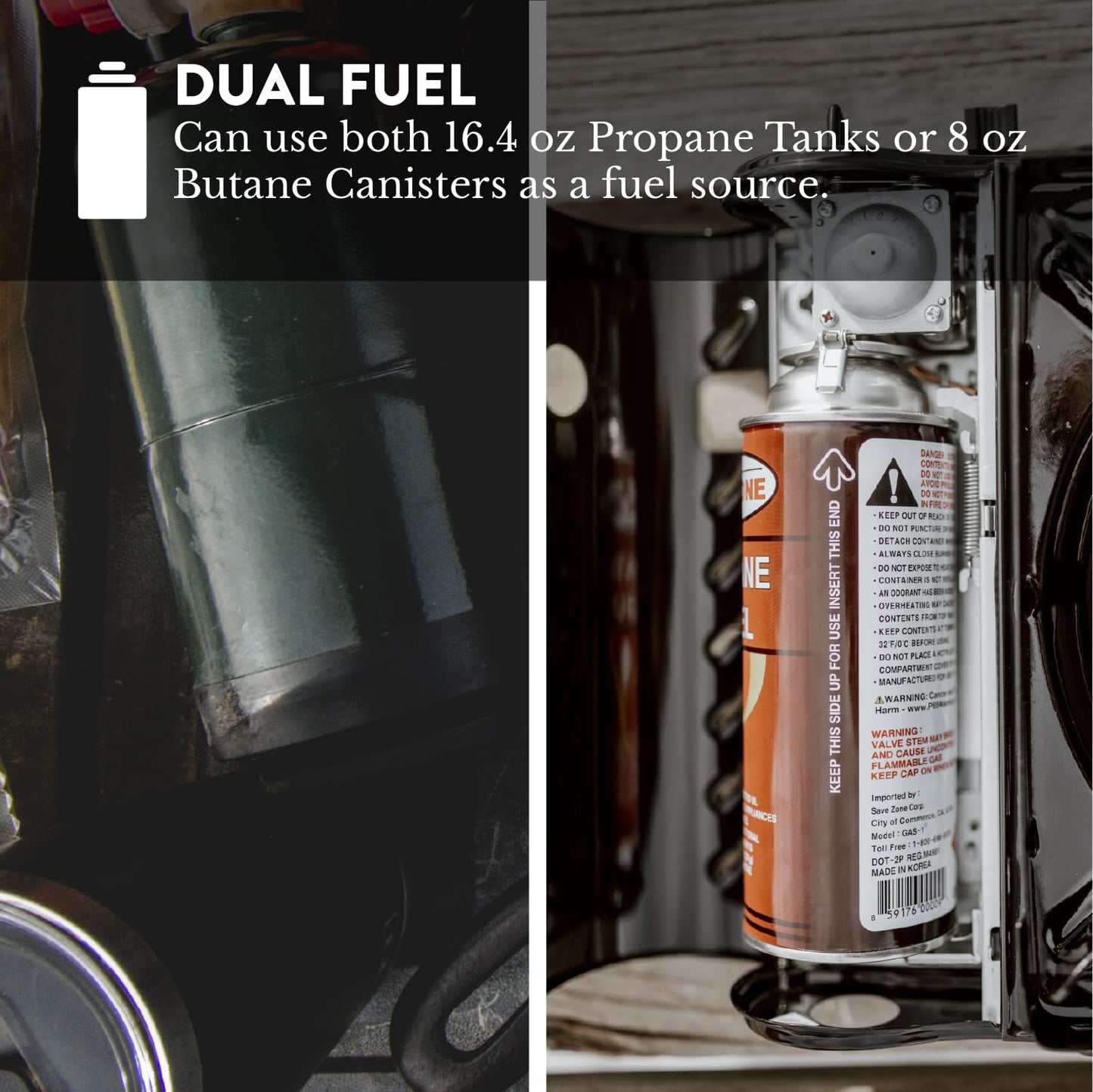 GasOne 15,000 BTU Propane or Butane Stove Dual Fuel Stove Portable Camping Stove - Patented - with