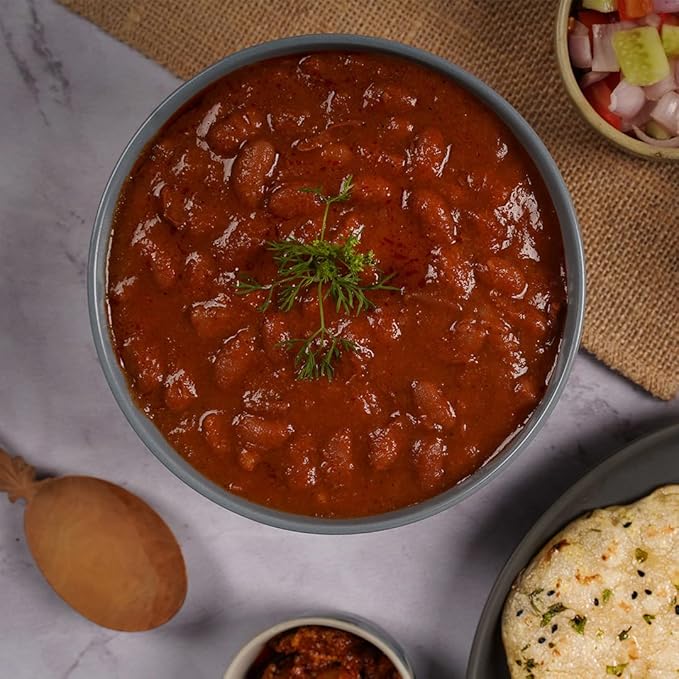 Ashoka Authentic Indian Meals 1932, Vegan Red Kidney Beans, All-Natural Microwaveable Entrees, Shahi Rajma, Kosher Certified, Travel Friendly Box, Gluten-Free & with No Preservatives, Pack of 5