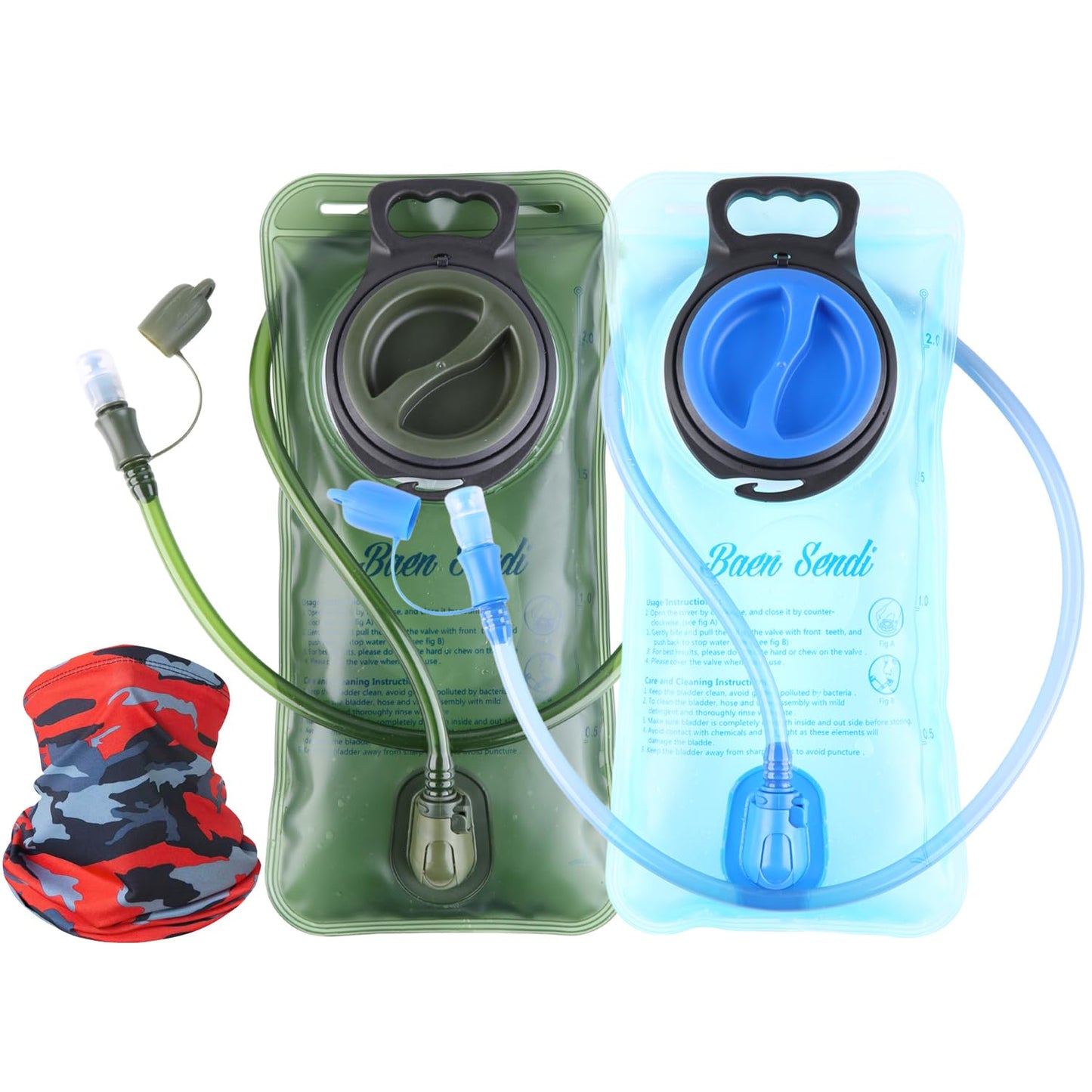 Baen Sendi 2 Pack Hydration Bladder 2 Liter/70 oz - 1.5L 2.5L 3L Water Bladder Pack of 2(1 Piece