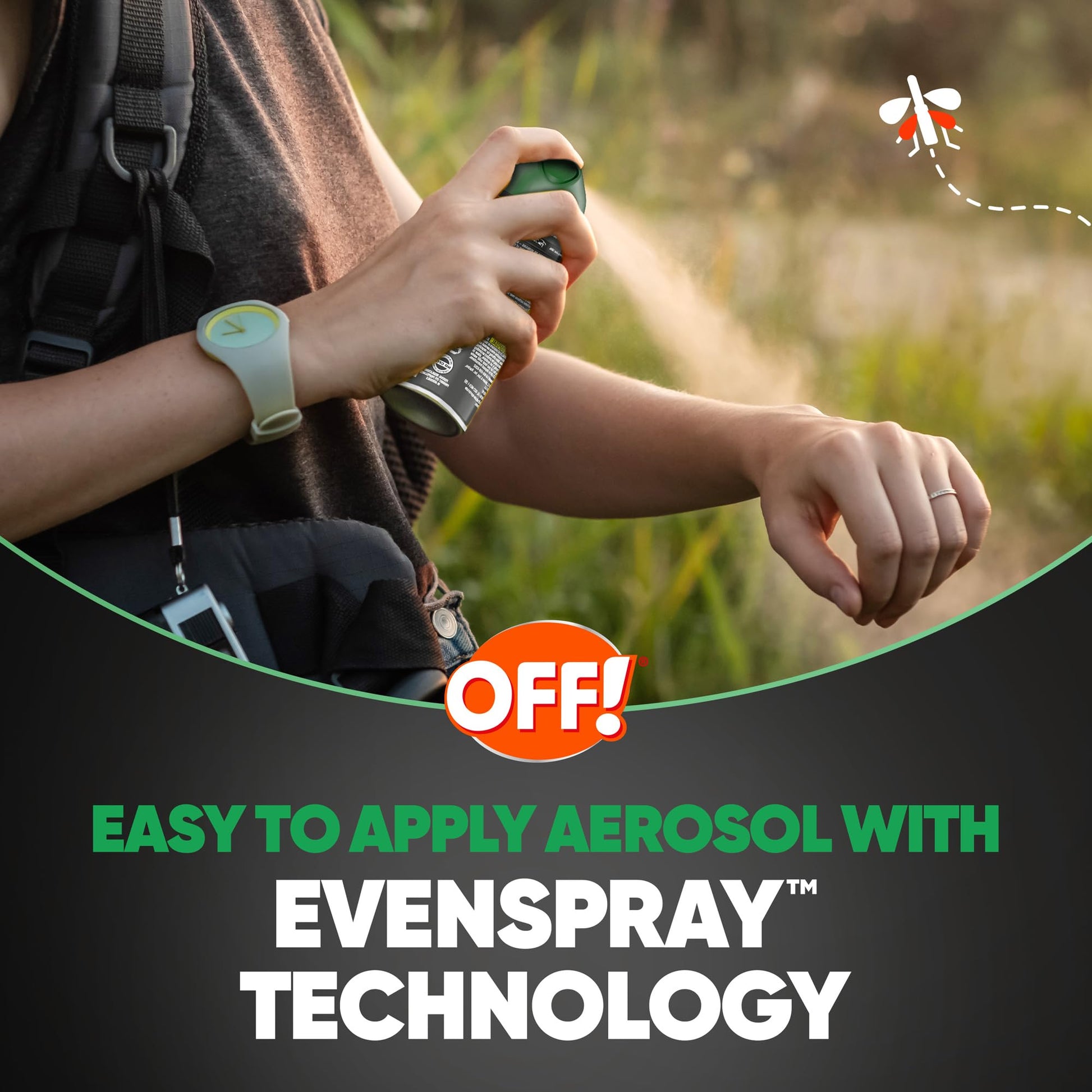 OFF! Deep Woods Sportsmen Insect Repellent Aerosol, Bug Spray Containing 30% DEET, Protects Against