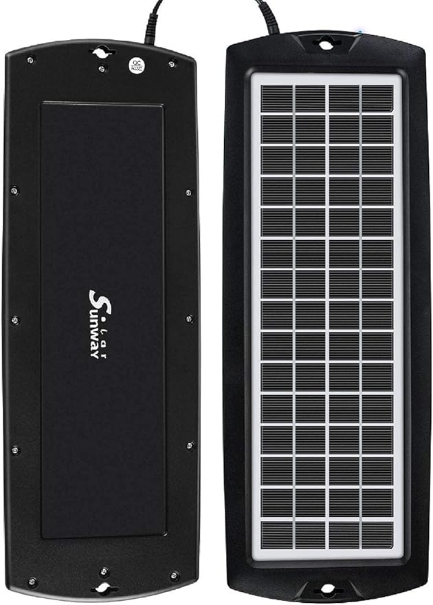 Sunway Solar Car Battery Trickle Charger & Maintainer 5W Solar Panel Power 12V Charger kit Portable